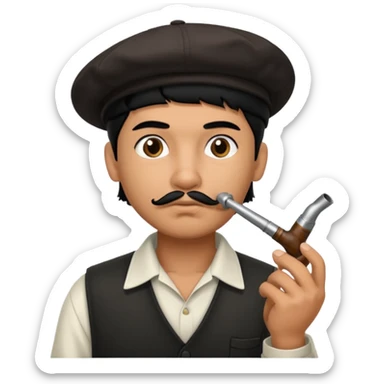 Cholo with a pipe sticker