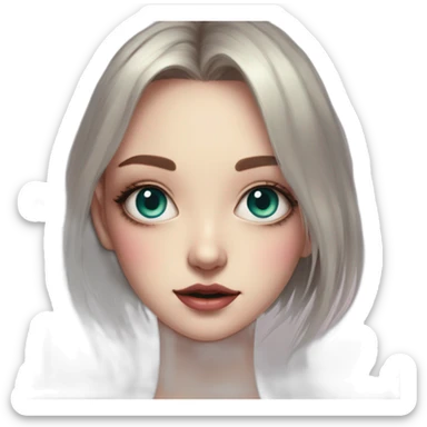 beautiful girl with seven-colored eyes, multilayered realism, witchcore, eerily realistic sticker