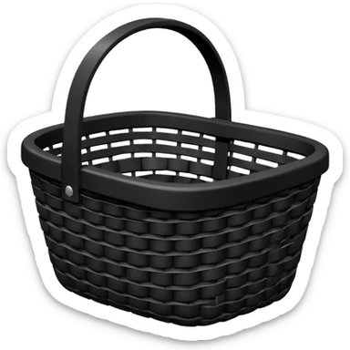 Basket with rubber sticker