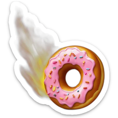 Donuts in fire  sticker