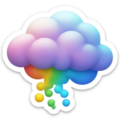 colorful cloud sticker