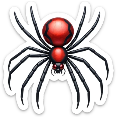 Glitter black widow sticker