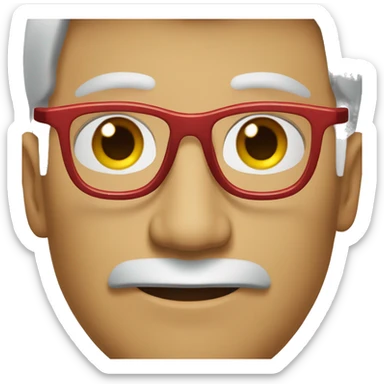 A man with red spectacles  sticker