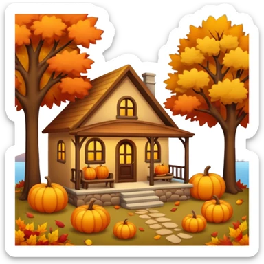 Cozy vibes autum sticker