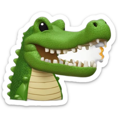 Crocodile de One Piece avec son crochet et gros cigare à la bouche sticker