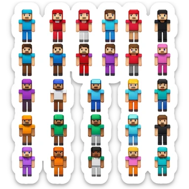 craft some Minecraft based emotes sticker