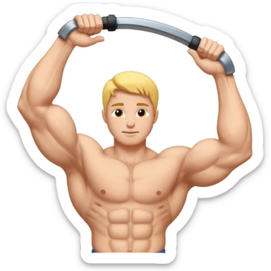 The arm flex but flipped on the vertical axis 💪 sticker