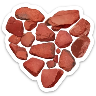 Red Rock heart sticker