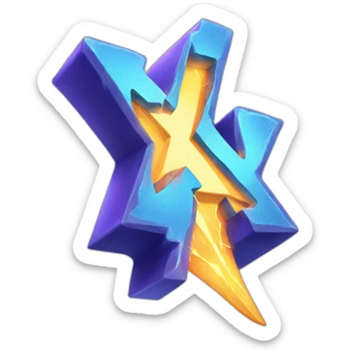 The Letter X with Lightning sticker