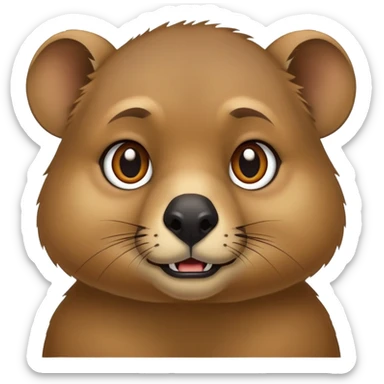 Create a little hyrax who is also an art critic sticker