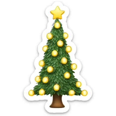 X mas trees with lights  sticker
