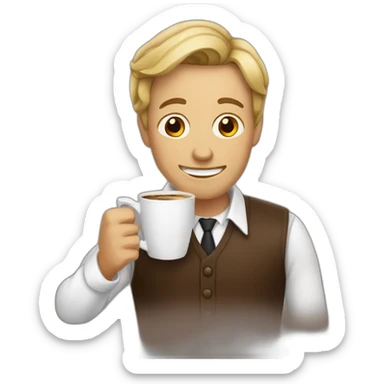 coffee drinking coffee sticker