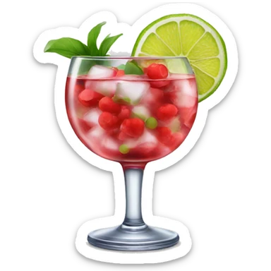 Una copa de gin tonic de frutos rojos  sticker