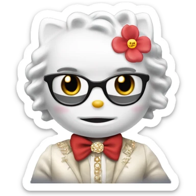 Hello Kitty with a Timeless bah Chaney and a White camélia sticker