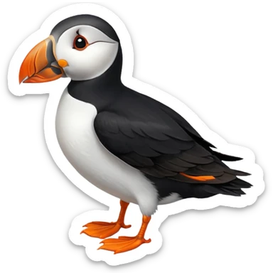 puffin bird and leg sticker