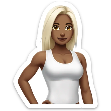White Gymshark girl  sticker