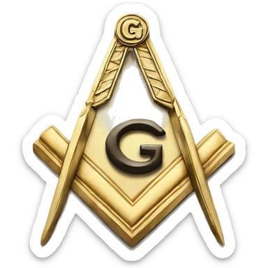 Freemason logo with letter g sticker