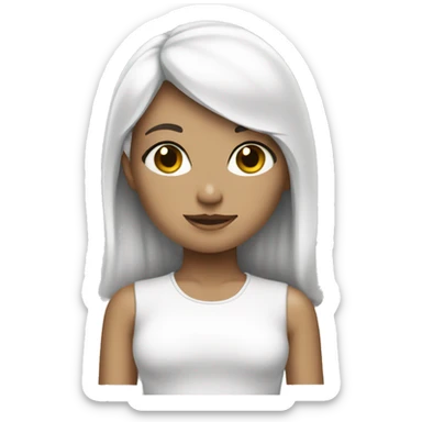 White girlie stuff sticker