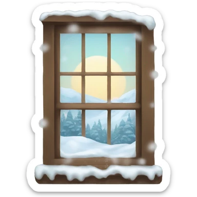 Cozy winter window sticker
