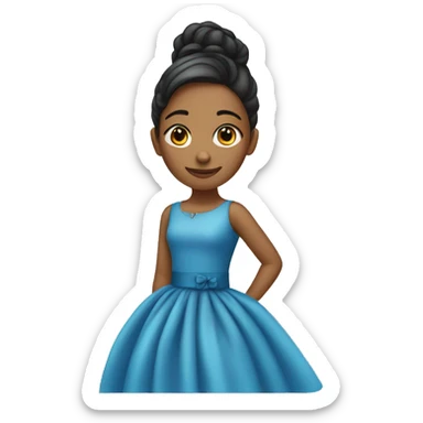 Girl wearing formals dress  sticker