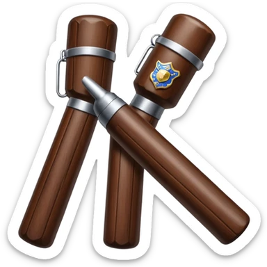 two police baton sticker