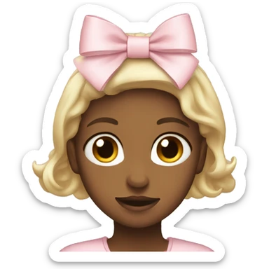 Light pink bows sticker