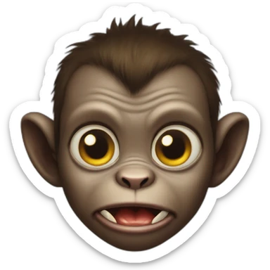 demon monkey baby sticker