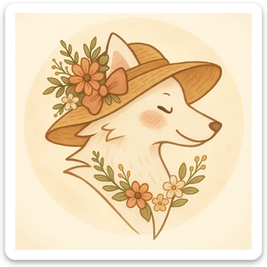Give the Overwolf logo a cute cottagecore makeover sticker