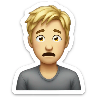 qwerty crying that his family abandoned him sticker