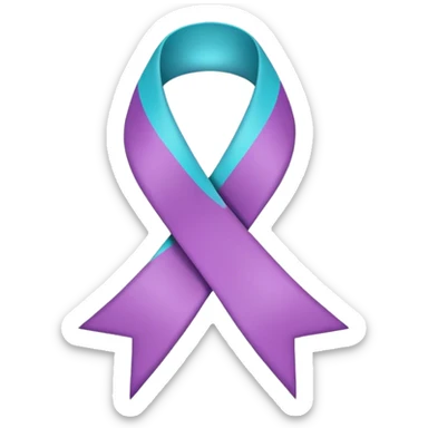 Thyroid cancer ribbon sticker