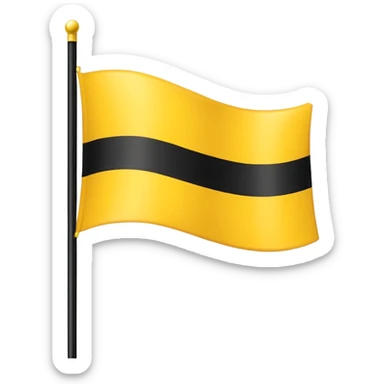 Create 2 yellow lined and 1 black lined flag emoji and put black line between yellow lines sticker