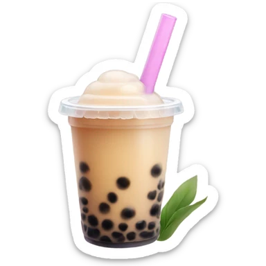Bubble tea sticker