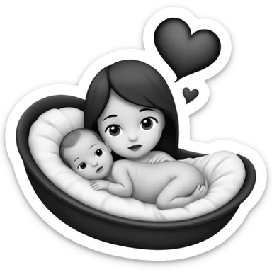 Newborn B&W Photoshoot sticker
