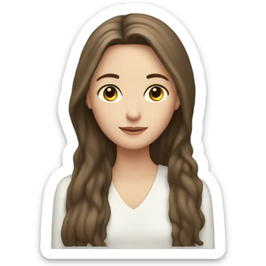 Pale brunette girl with tan husband  sticker