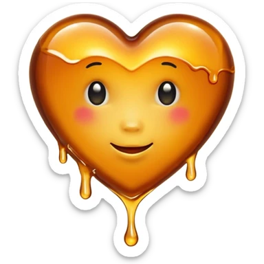 Heart with honey sticker