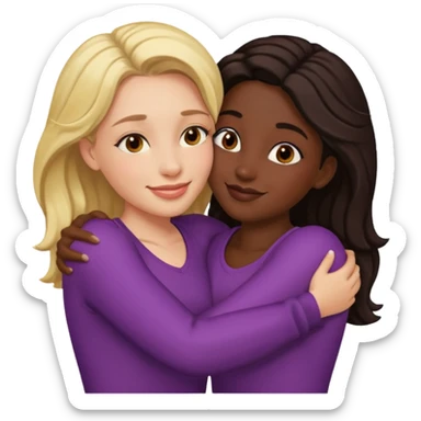 👩🏻‍❤️‍💋‍👩🏿 sticker