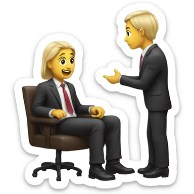 Job interview sticker