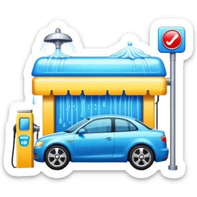 car wash shop sticker