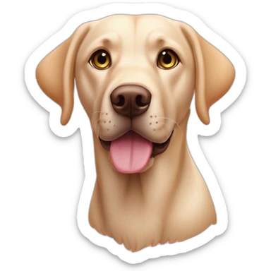 labrador roux aux yeux verts et truffe rose sticker