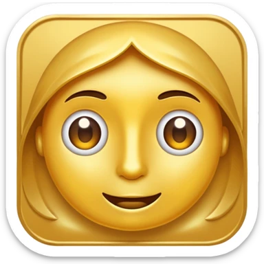 eine goldene schallpatte die ein cartoon gesicht drauf hat und lächelt sticker