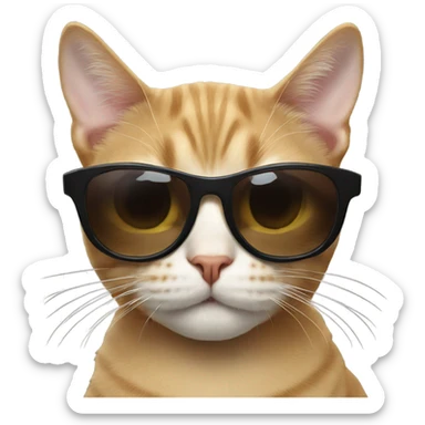 Cat with sunglasses sticker