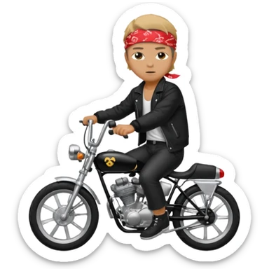 A Bosozoku guy is riding his bike sticker