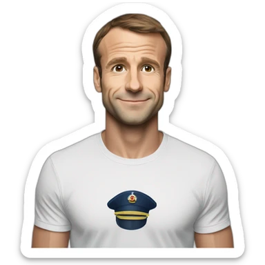 macron qui embrasse marine le peine avec un tee shirt i love marine sticker