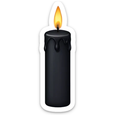 Black candle sticker