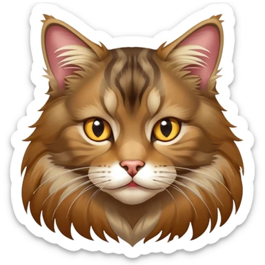 main coon with a spot on the lip sticker