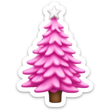 Pink Christmas tree sticker