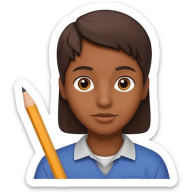 mano sosteniendo un lápiz sticker