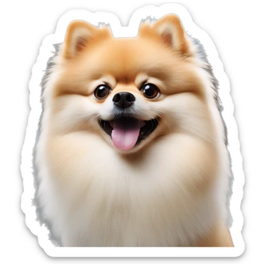 Pomeranian spitz in Moscow sticker