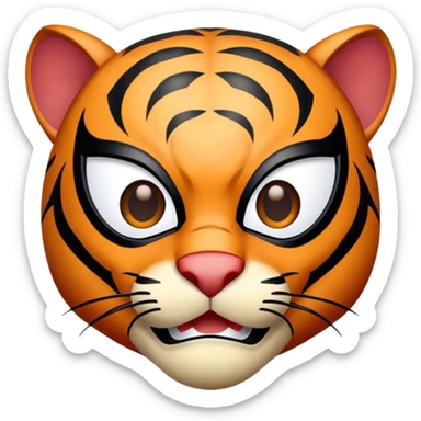 spider man tiger face sticker