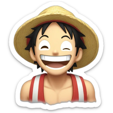 Luffy-laughing sticker